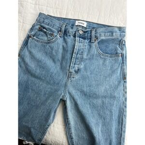 Pistola Womens Denim Jeans Light Wash Size 29 High Rise‎ Distressed Cropped